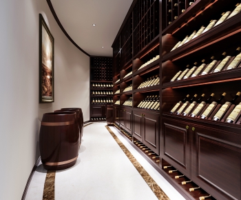 Simple European Style Wine Cellar/Wine Tasting Room-ID:868082338