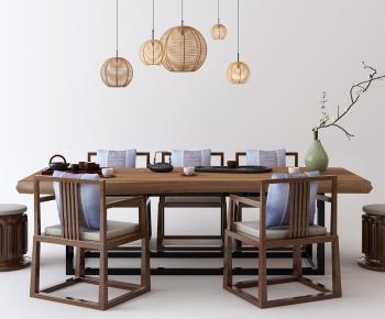 New Chinese Style Tea Tables And Chairs-ID:529376234