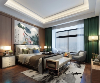 New Chinese Style Bedroom-ID:652004667