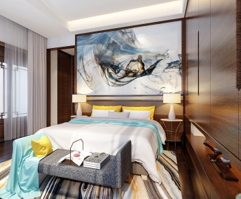 New Chinese Style Bedroom-ID:361426928