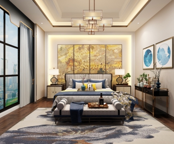 New Chinese Style Bedroom-ID:307480656