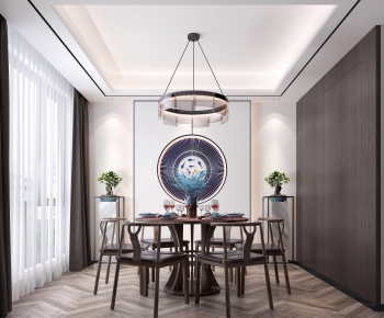 New Chinese Style Dining Room-ID:892468914