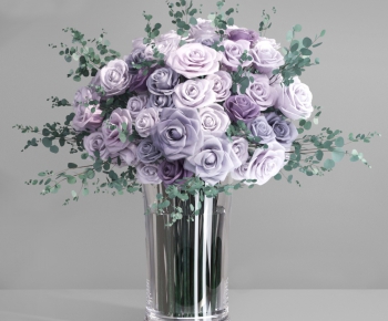 现代紫玫瑰花花瓶-ID:314253256