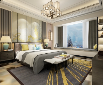 New Chinese Style Bedroom-ID:742744248
