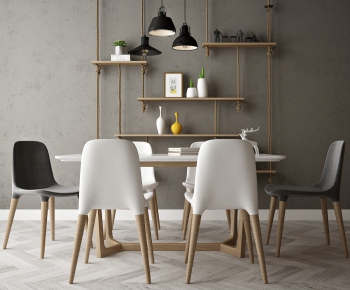 Nordic Style Dining Table And Chairs-ID:906394486