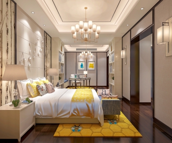 New Chinese Style Bedroom-ID:440372146