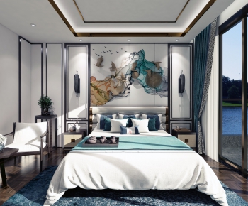 New Chinese Style Bedroom-ID:685886849