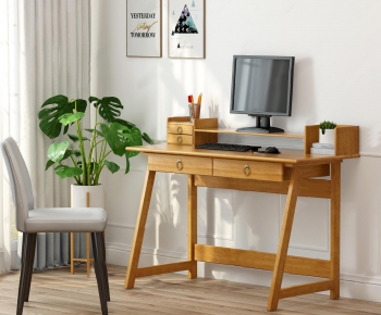 Nordic Style Computer Desk And Chair-ID:629038566