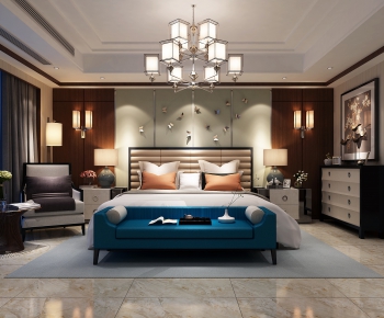 New Chinese Style Bedroom-ID:850004224