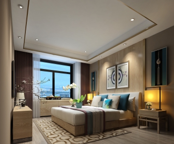 New Chinese Style Bedroom-ID:458262483