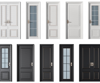 Modern Unequal Double Door-ID:341516313