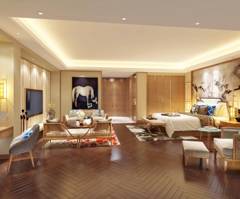 New Chinese Style Bedroom-ID:534715571