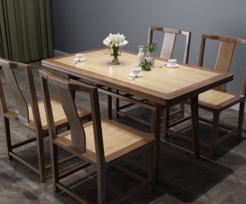 New Chinese Style Dining Table And Chairs-ID:995524614