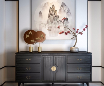 New Chinese Style Side Cabinet/Entrance Cabinet-ID:366894731