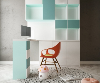 Modern Computer Desk And Chair-ID:431653978