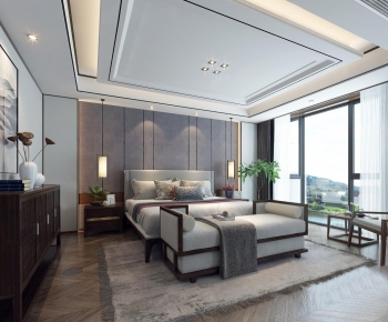 New Chinese Style Bedroom-ID:669784952