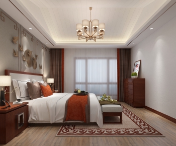 New Chinese Style Bedroom-ID:412795359