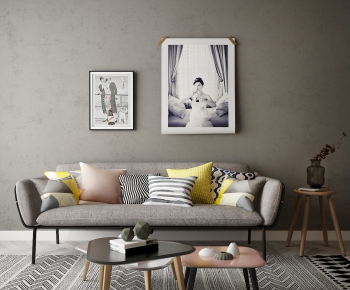 Nordic Style A Sofa For Two-ID:841600497