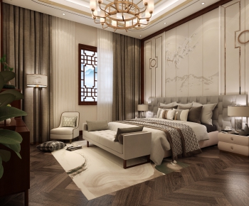 New Chinese Style Bedroom-ID:874307558