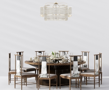 New Chinese Style Dining Table And Chairs-ID:875377479