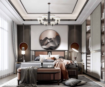 New Chinese Style Bedroom-ID:368899293