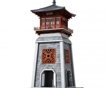 Chinese Style Ancient Architectural Buildings-ID:887907696