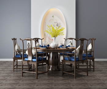New Chinese Style Dining Table And Chairs-ID:148336761