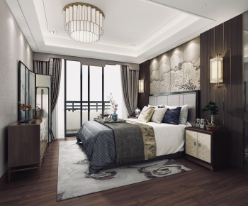 New Chinese Style Bedroom-ID:964349863