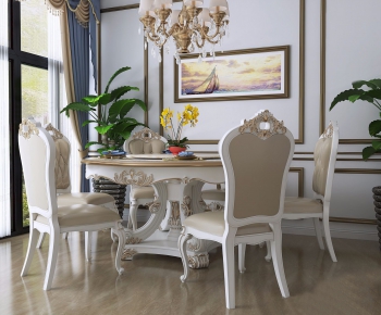 European Style Dining Table And Chairs-ID:837106818
