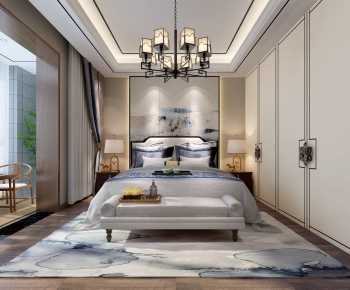 New Chinese Style Bedroom-ID:387659178