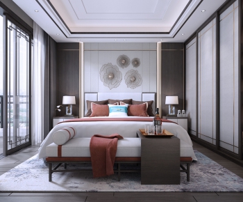 New Chinese Style Bedroom-ID:527559457