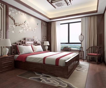 New Chinese Style Bedroom-ID:981262491