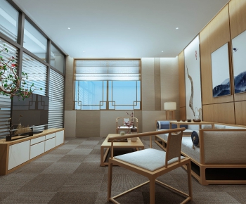 New Chinese Style Office Living Room-ID:795337929