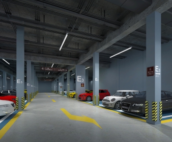 Modern Underground Parking Lot-ID:706833183