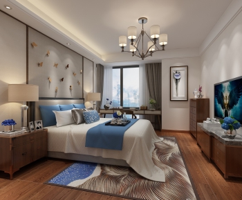 New Chinese Style Bedroom-ID:155897921