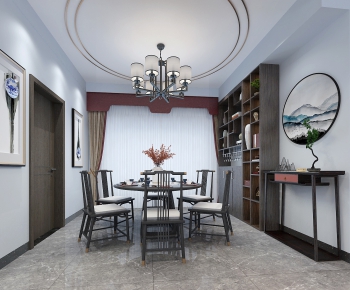 New Chinese Style Dining Room-ID:490833482