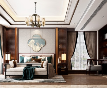 New Chinese Style Bedroom-ID:294287932