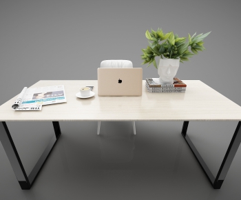 Modern Computer Desk And Chair-ID:128601417