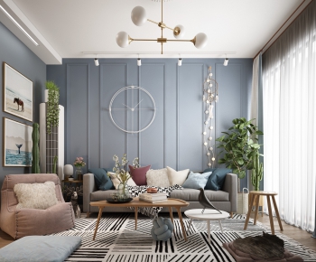 Nordic Style A Living Room-ID:881993791