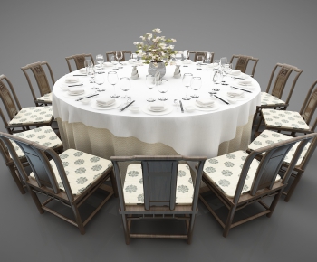New Chinese Style Dining Table And Chairs-ID:982586261