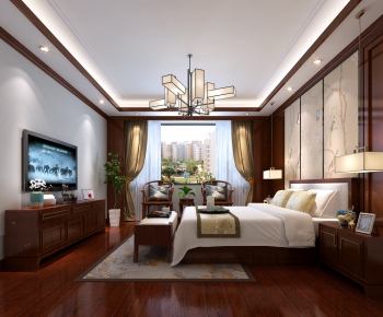 New Chinese Style Bedroom-ID:535257579