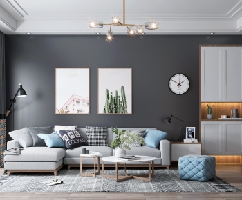 Nordic Style A Living Room-ID:957585861