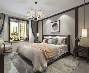 New Chinese Style Bedroom-ID:254307323