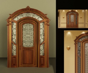 European Style Solid Wood Door-ID:630760723