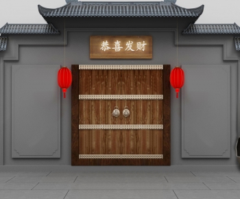 New Chinese Style Facade Element-ID:348919367
