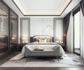 New Chinese Style Bedroom-ID:834366146