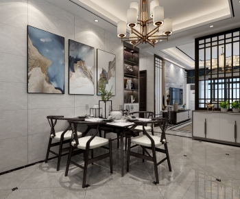 New Chinese Style Dining Room-ID:946318248