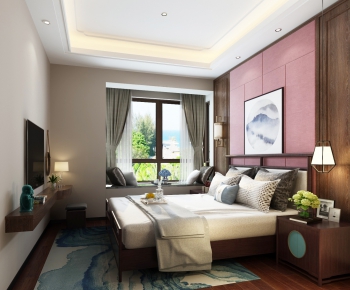 New Chinese Style Bedroom-ID:596395913