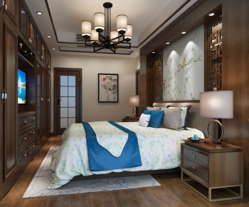 New Chinese Style Bedroom-ID:591471944