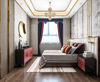New Chinese Style Bedroom-ID:499707274